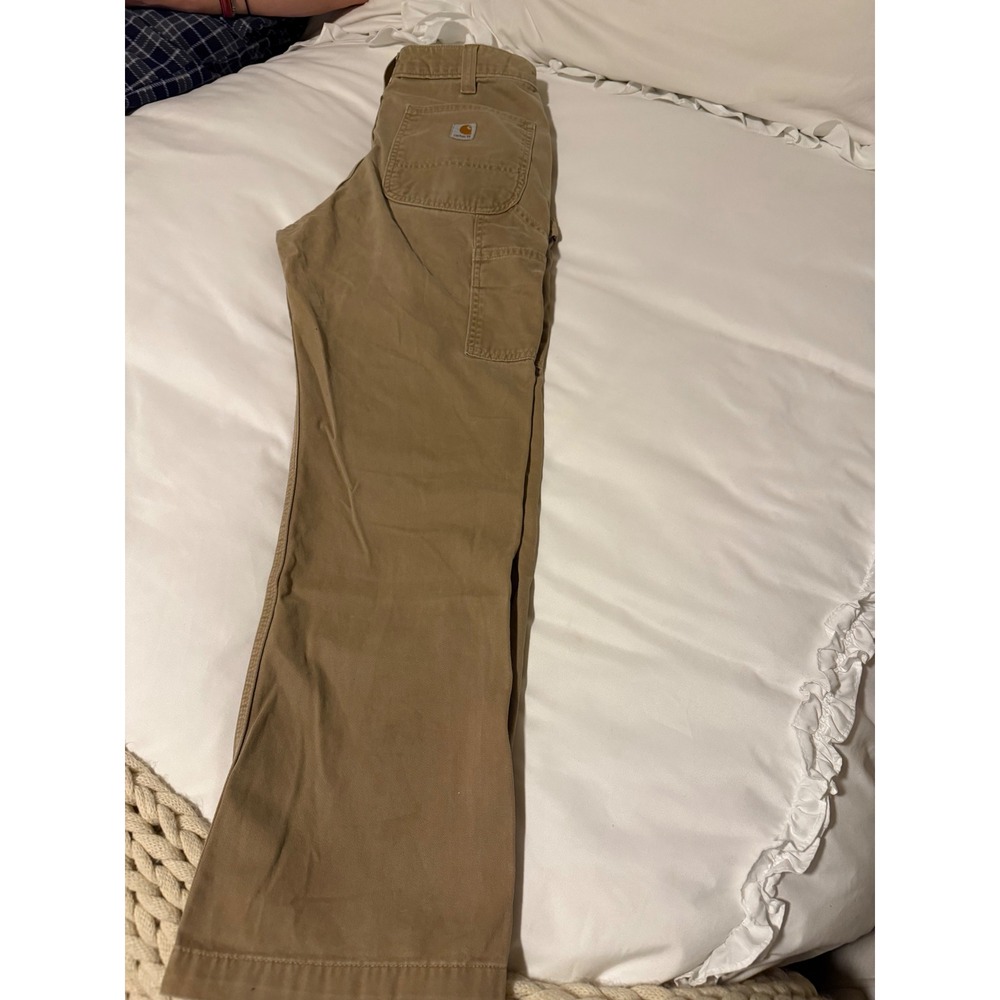 Carhartt Relaxed Fit Carpenter Work Pants Khaki Men 33x30 B324 DKH